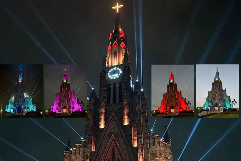 imagem destacada, catedral de pedra com show das luzes